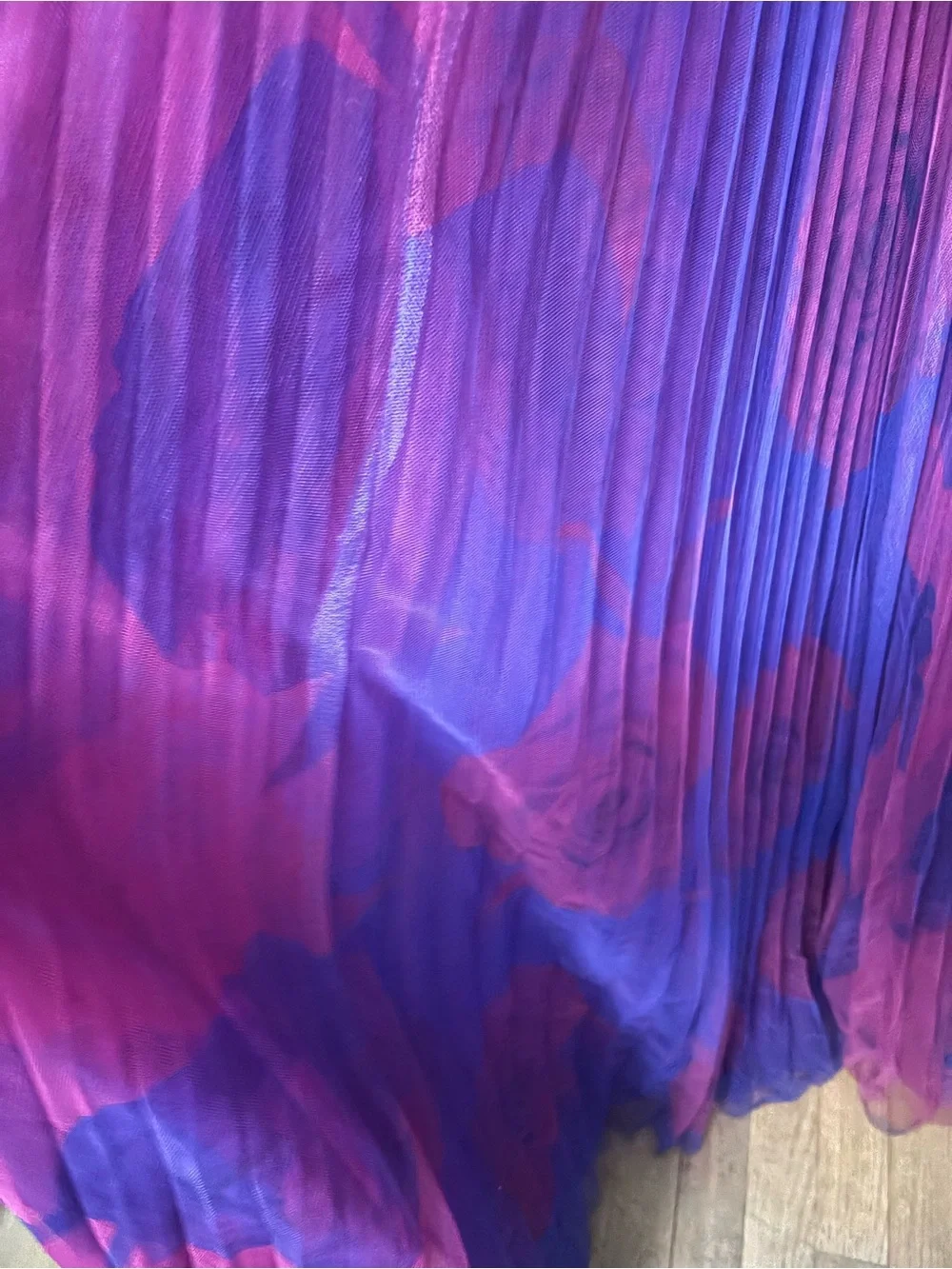 Hutch One-Shoulder Pleated Maxi Dress in Purple and Pink - Picture 3 of 5